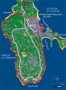 Cap Ferrat map